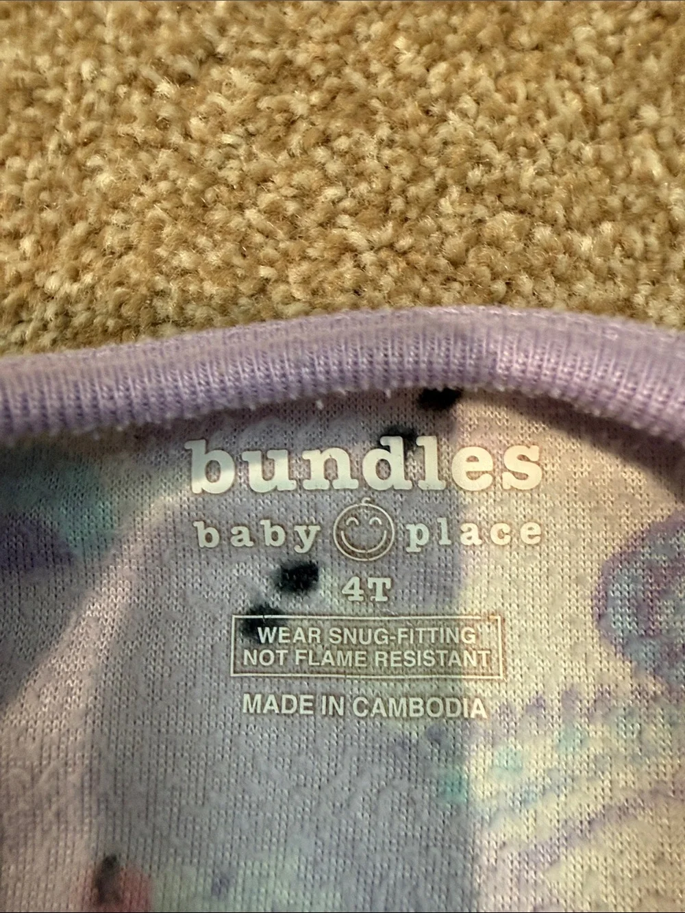 The Children's Place Lavender Llama Print Footed Pajamas